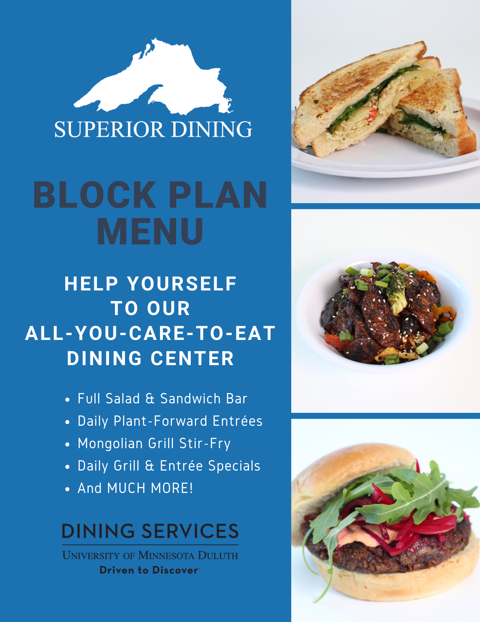Superior Dining Block Meal Plan Menu